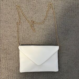 A New Day (Target) White Faux Leather Cross Body Clutch Purse